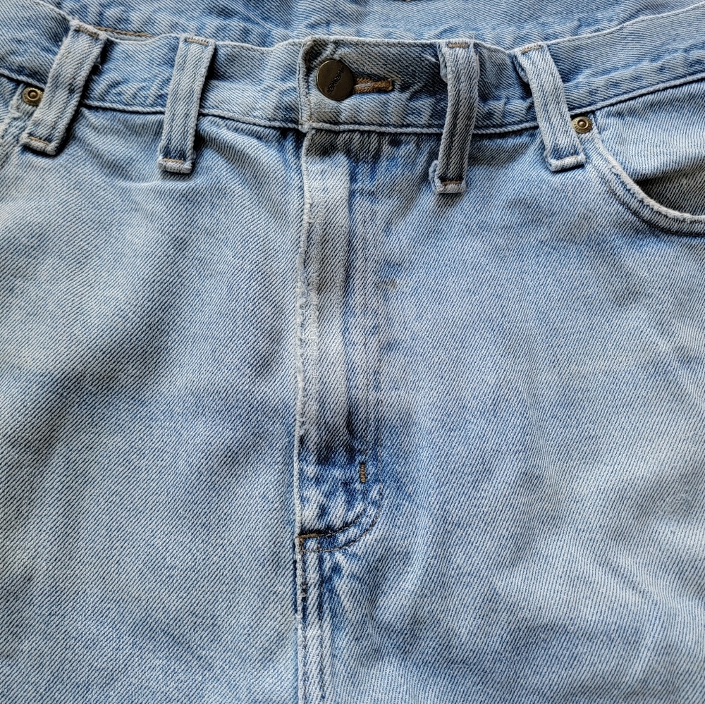 Carhartt Light Wash Vintage 90's Denim Jeans Destructed 44 X 30 - Picture 8 of 16